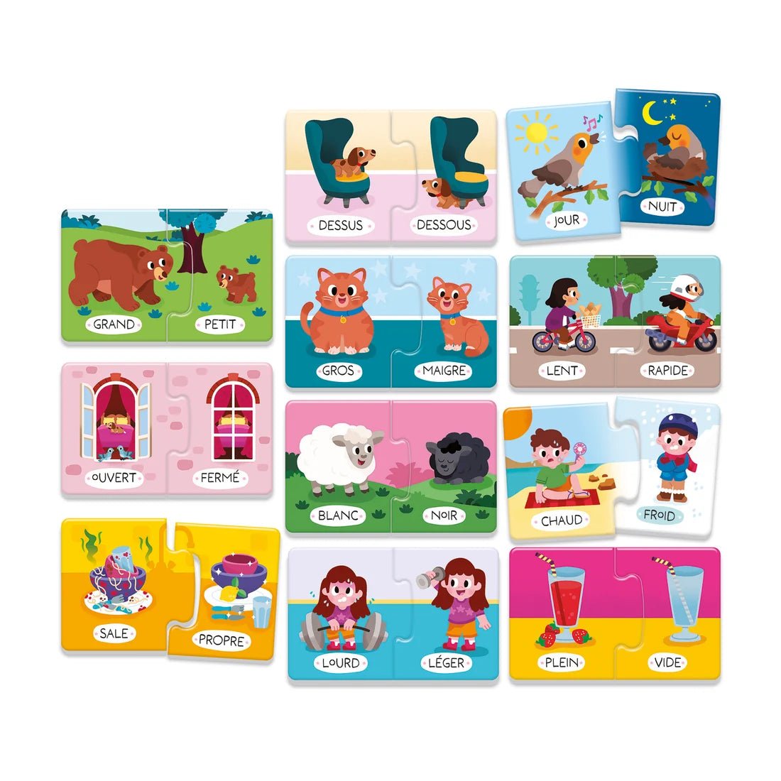 Les Contraires – Jeu éducatif -Jeux éducatifs- Boutique LeoLudo-Clementoni