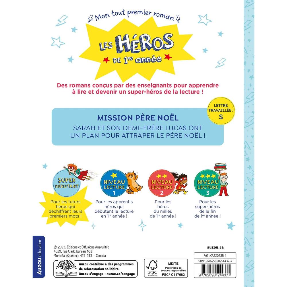 Les Héros de 1re année: Mission Père Noël (super débutant) -Livres- Boutique LeoLudo-Auzou