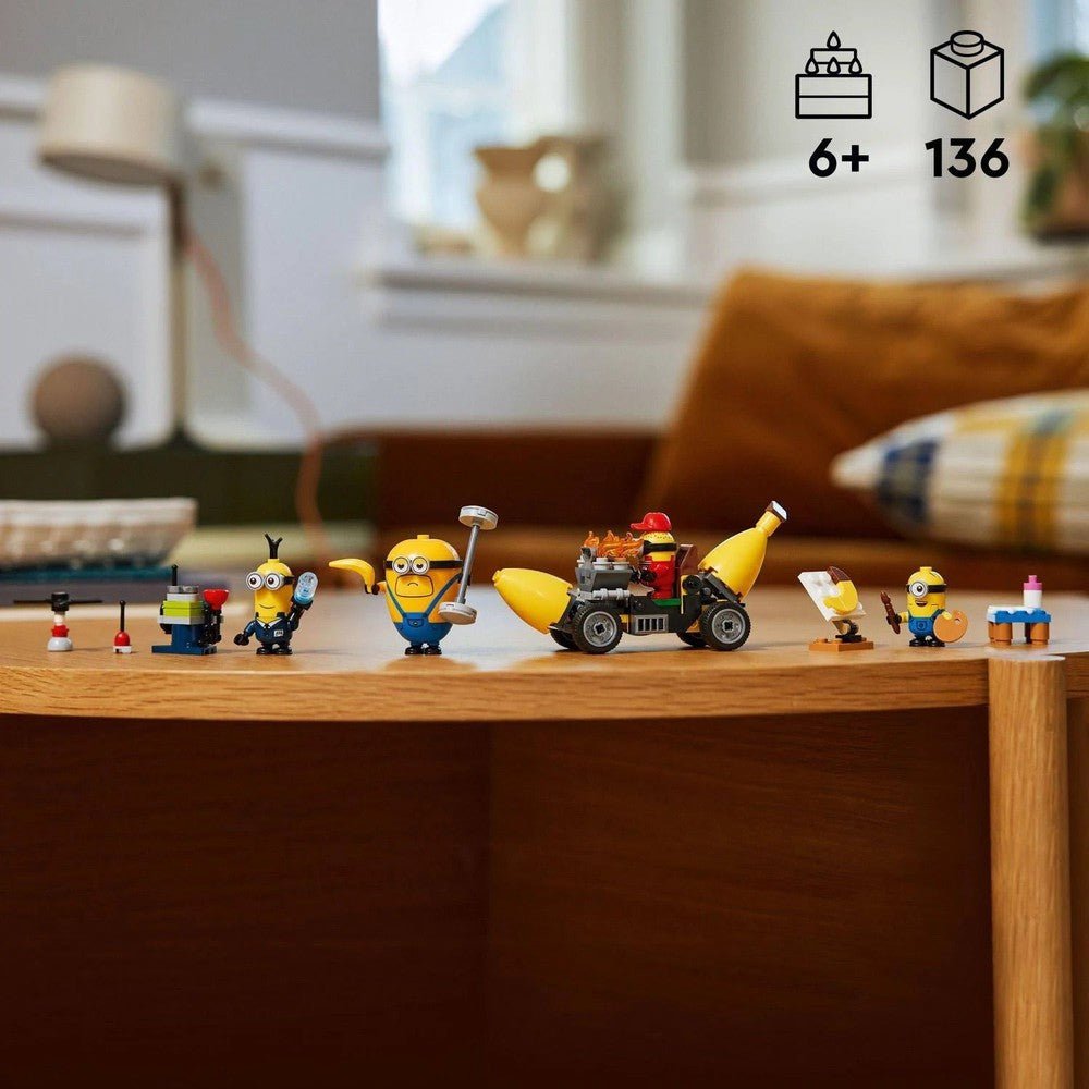 Les Minions et la voiture - banane (136 pcs) - Jeux de construction - Boutique LeoLudo - LEGO