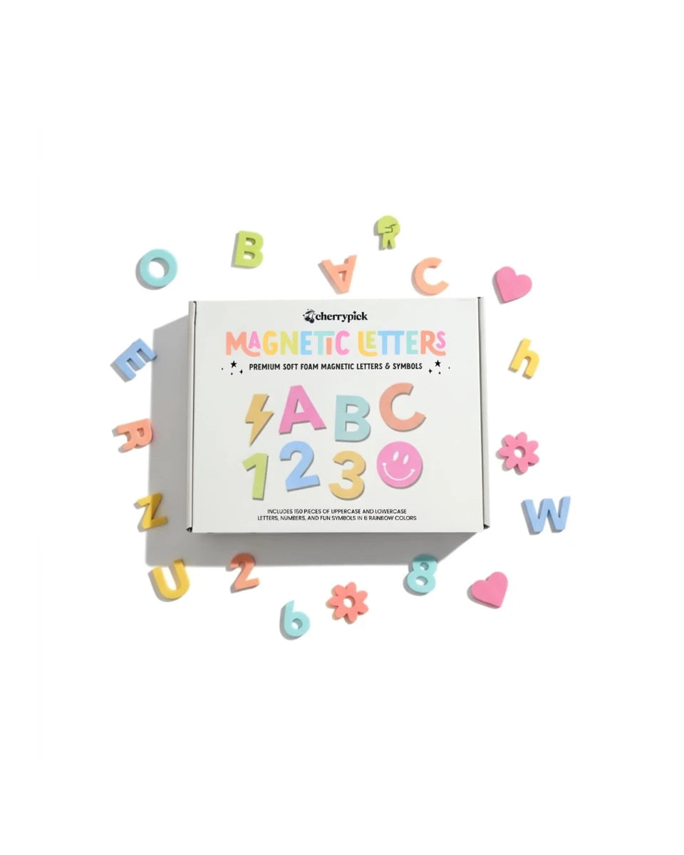 Lettres et symboles magnétiques en mousse – Ensemble de 150 (Arc-en-ciel pastel) -Jeux magnétiques- Boutique LeoLudo-Cherrypick