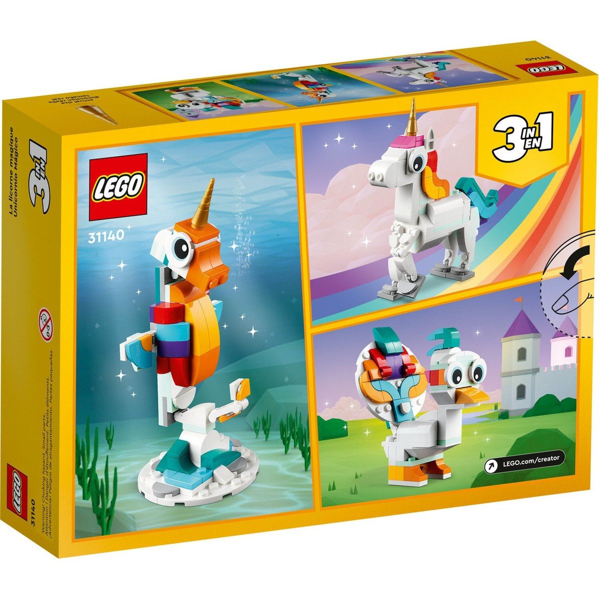 Licorne magique LEGO Creator (145 pcs) - Jeux de construction - Boutique LeoLudo - LEGO