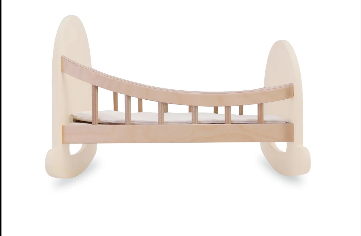 Lit de poupée en bois – Kinderfeets - Accessoires poupée - Boutique LeoLudo - Kinderfeets
