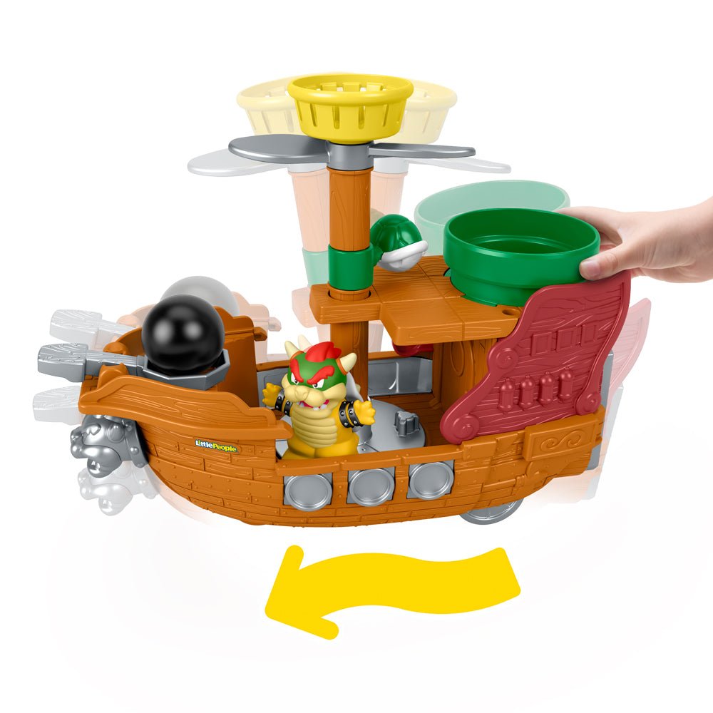 Little People My Mario - Bateau volant de Bowser -Véhicules de jeu- Boutique LeoLudo-Fisher Price