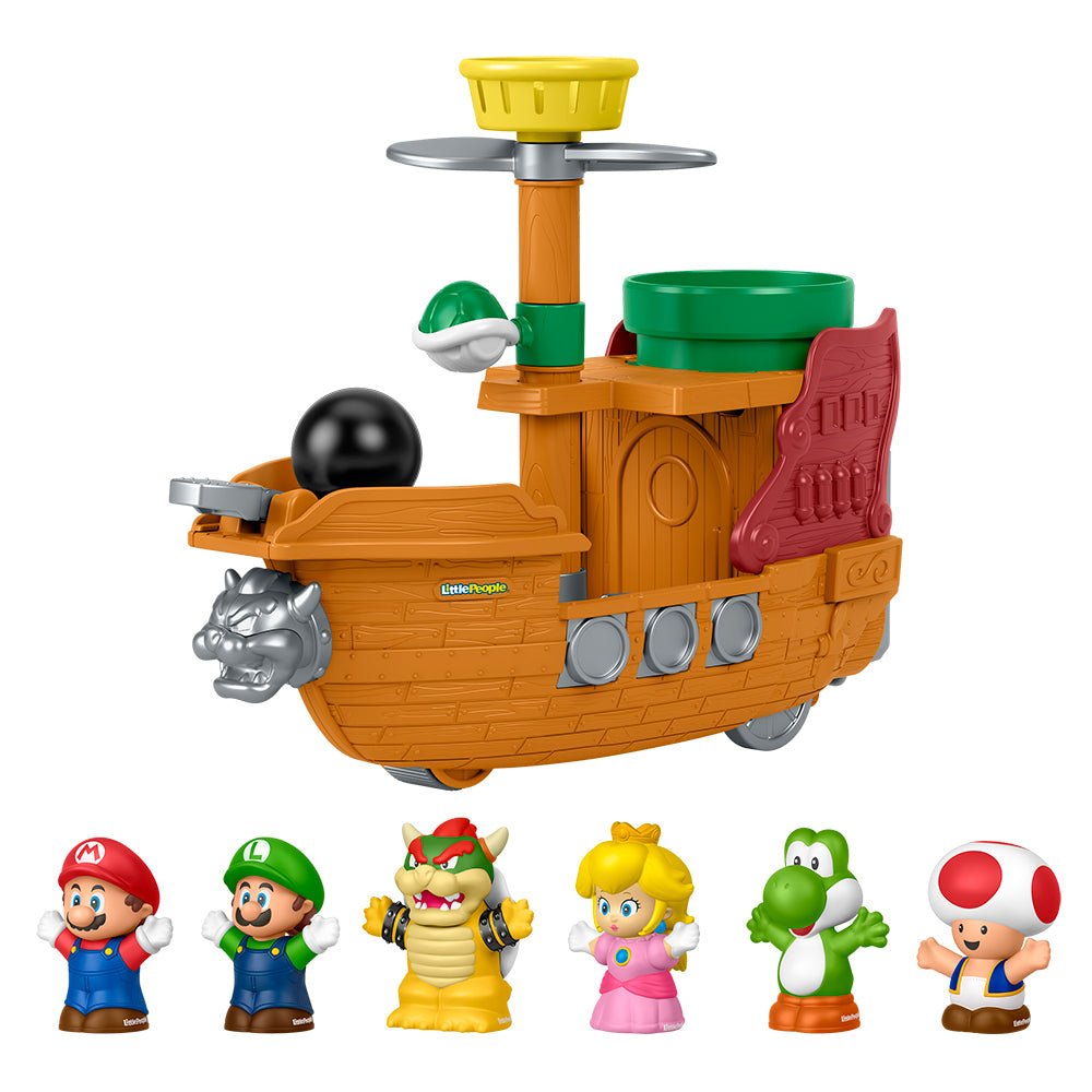 Little People My Mario - Bateau volant de Bowser -Véhicules de jeu- Boutique LeoLudo-Fisher Price