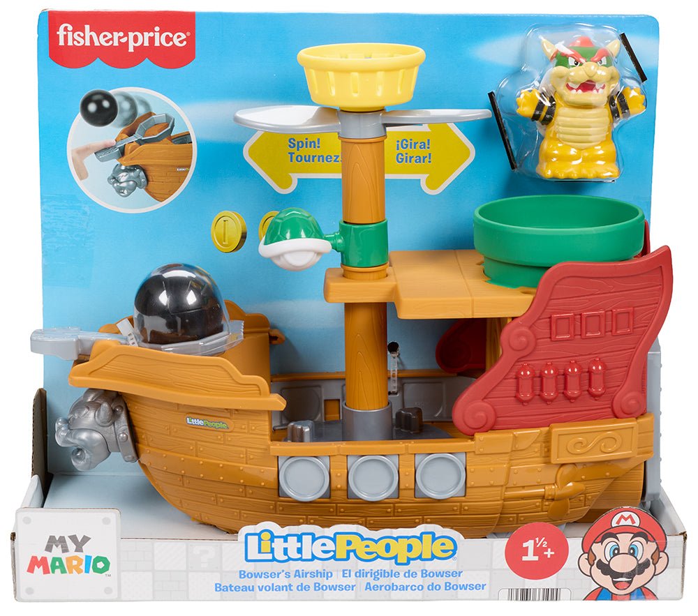Little People My Mario - Bateau volant de Bowser -Véhicules de jeu- Boutique LeoLudo-Fisher Price