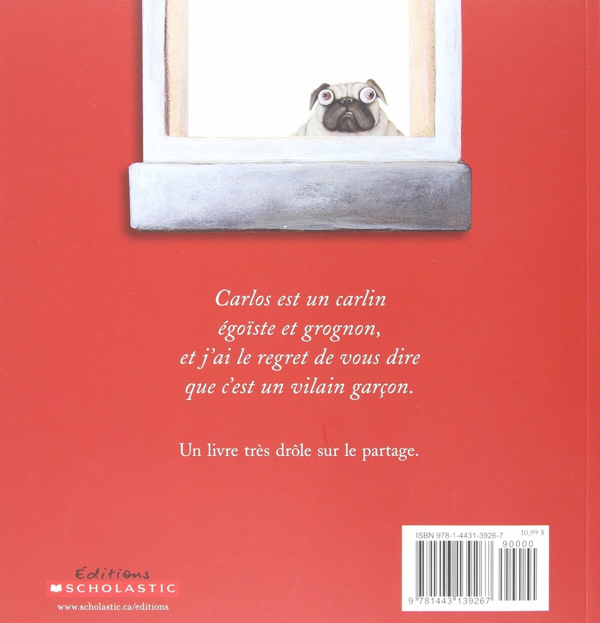 Livre - Carlos le carlin - Livres - Boutique LeoLudo - Scholastic