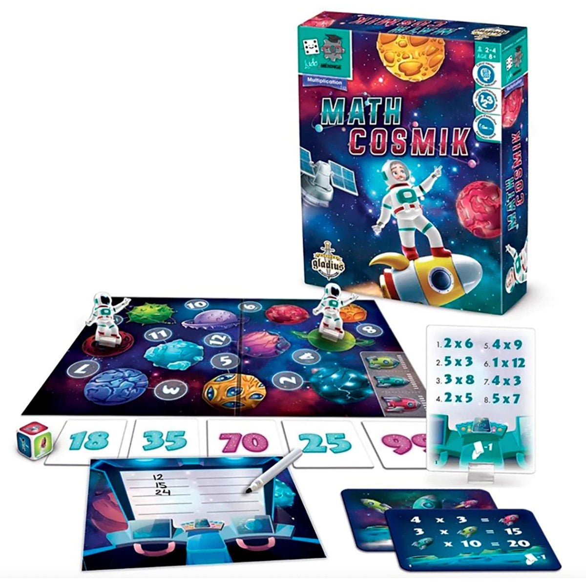 Ludo & Méninge - Math Cosmik (multiplication) - Jeux de société - Boutique LeoLudo - Gladius