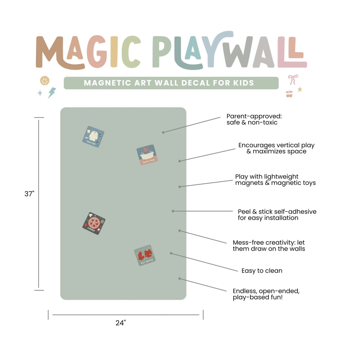 Magic Playwall – Rectangle mural magnétique -Art & bricolage- Boutique LeoLudo-Cherrypick