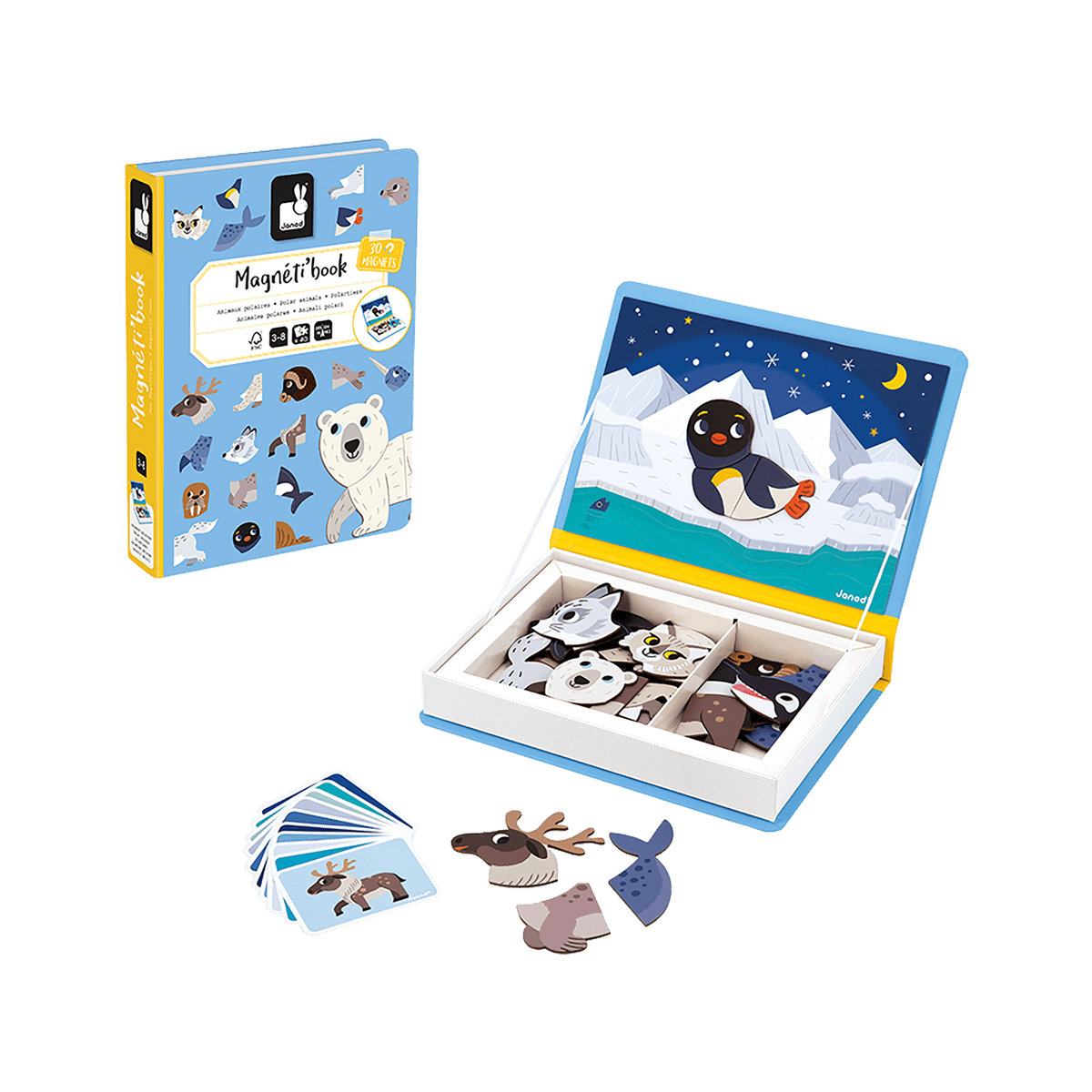 Magnétibook Animaux polaires - Livre magnétique interactif Jeux magnétiques- Boutique LeoLudo