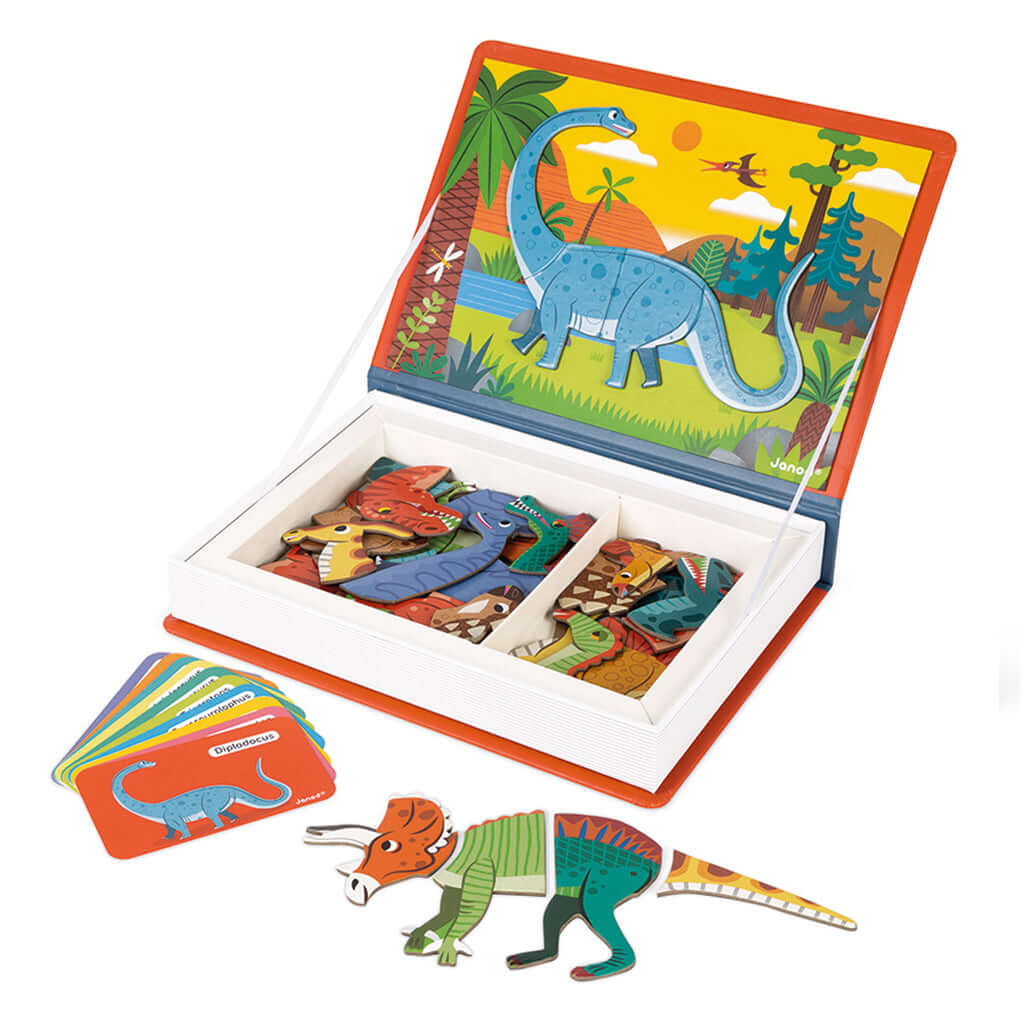 Magnétibook - Dinosaures (40 mcx) - Jeux magnétiques - Boutique LeoLudo - Janod
