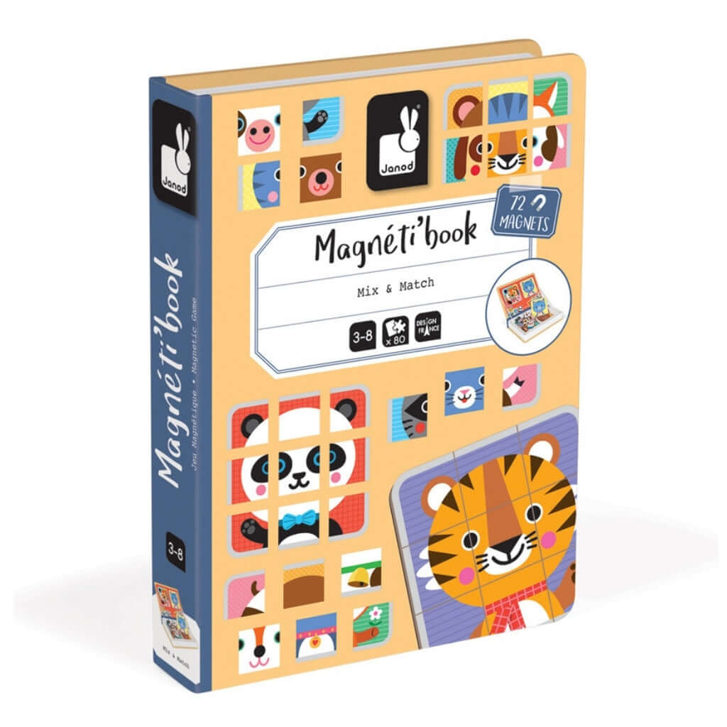 Magnétibook - Mix - & - match Animaux (72 mcx) - Jeux magnétiques - Boutique LeoLudo - Janod