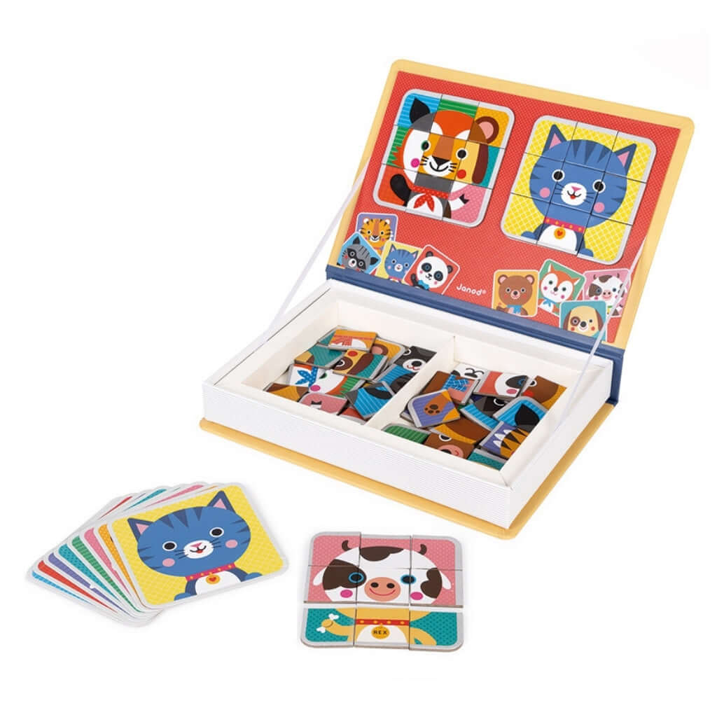 Magnétibook - Mix - & - match Animaux (72 mcx) - Jeux magnétiques - Boutique LeoLudo - Janod