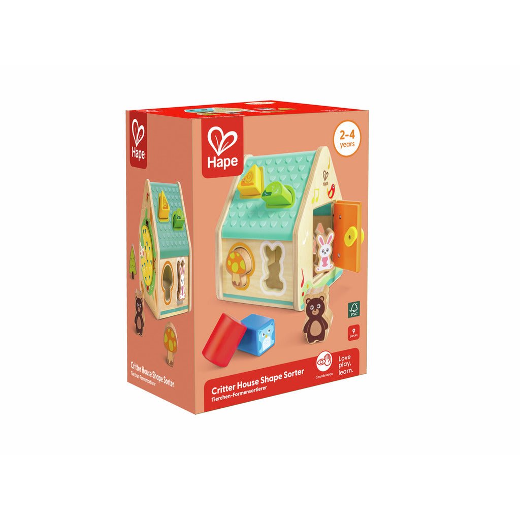 Maison à formes et figurines - Jouet d’apprentissage 2 - en - 1 pour tout - petits - Jouets d'éveil - Boutique LeoLudo - Hape