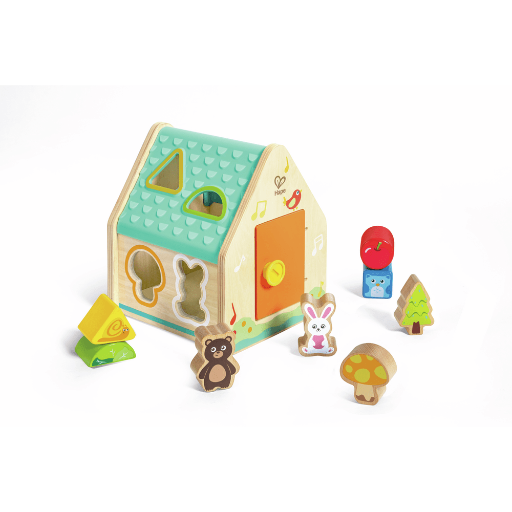 Maison à formes et figurines - Jouet d’apprentissage 2 - en - 1 pour tout - petits - Jouets d'éveil - Boutique LeoLudo - Hape