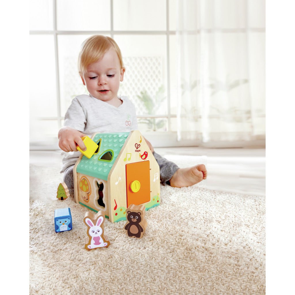 Maison à formes et figurines - Jouet d’apprentissage 2 - en - 1 pour tout - petits - Jouets d'éveil - Boutique LeoLudo - Hape