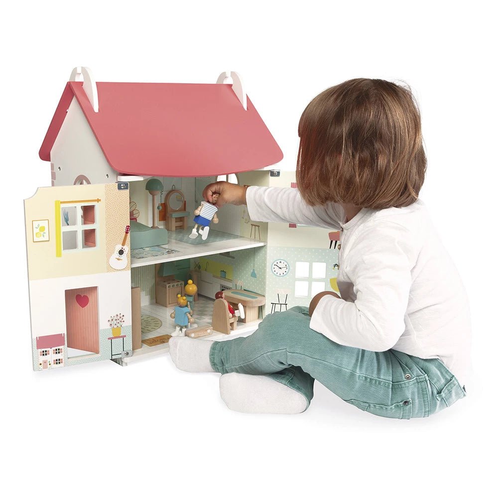 Maison de poupée meublée Mademoiselle (15 pcs.) -Maisons de poupée- Boutique LeoLudo-Janod