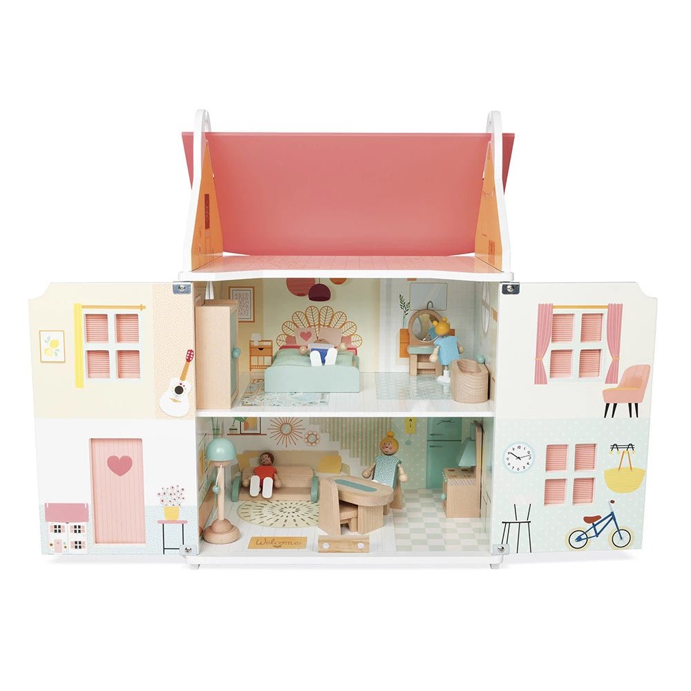 Maison de poupée meublée Mademoiselle (15 pcs.) -Maisons de poupée- Boutique LeoLudo-Janod