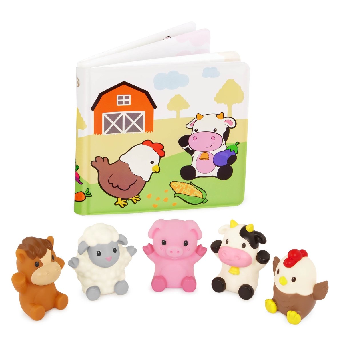 Marionnettes à doigt Farm Friends avec livre de bain -Marionnettes- Boutique LeoLudo-Battat