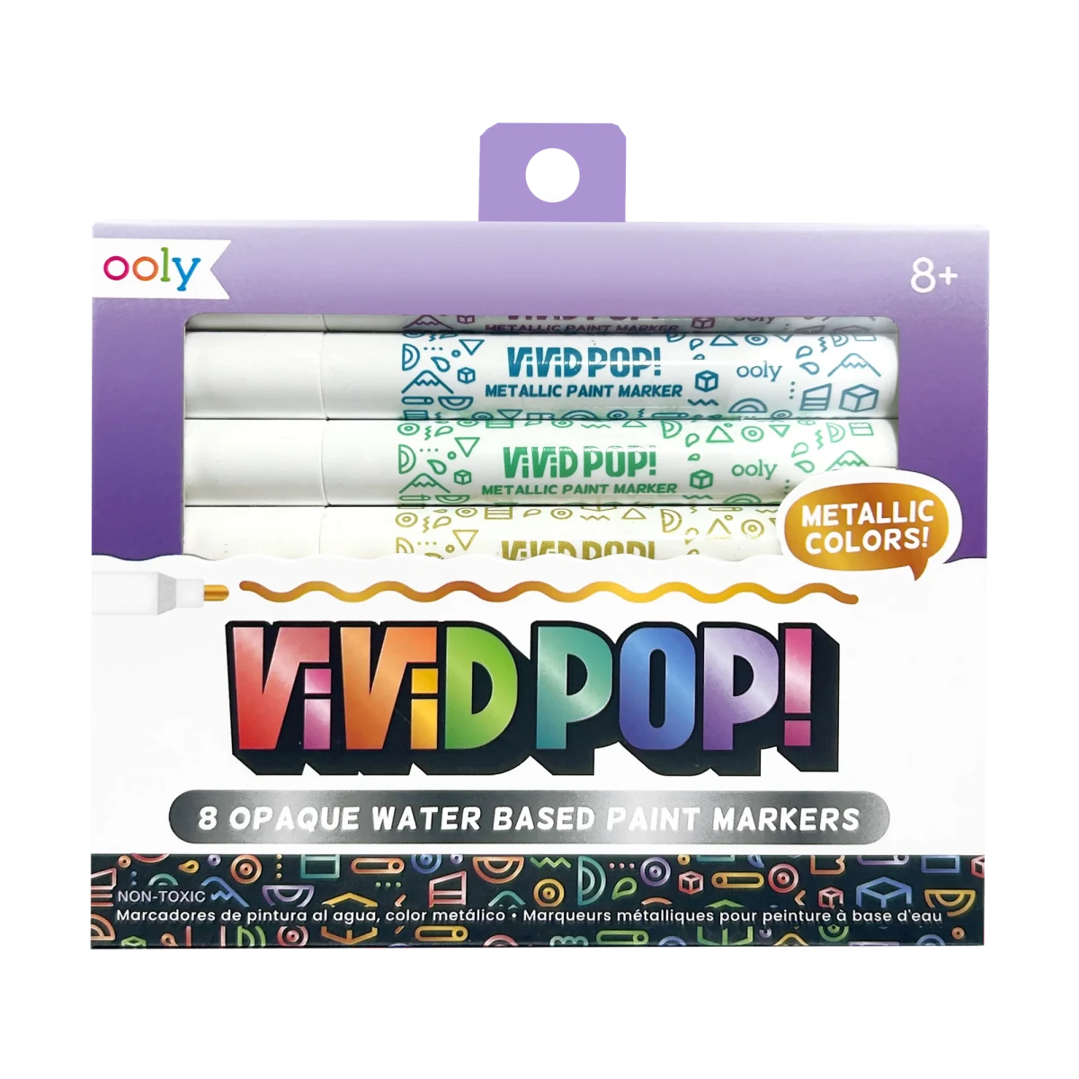 Marqueurs à peinture à base d’eau métalliques Vivid Pop! -Art & bricolage- Boutique LeoLudo-OOLY