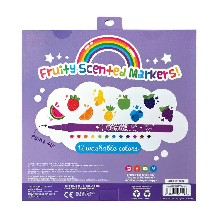 Marqueurs parfumés Yummy Yummy (lot de 12) - Art & bricolage - Boutique LeoLudo - OOLY