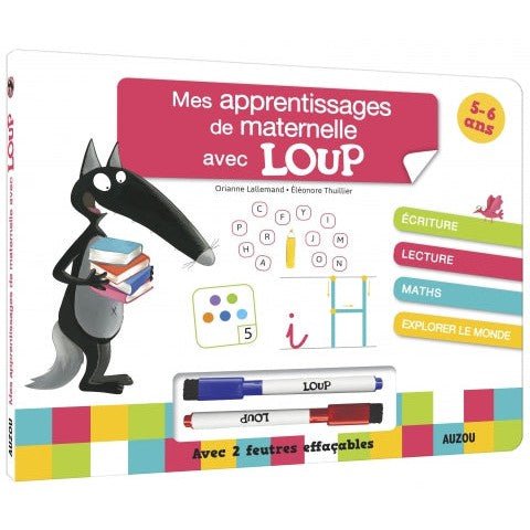 Mes apprentissages de maternelle avec Loup - Cahiers d'activités - Boutique LeoLudo - Auzou