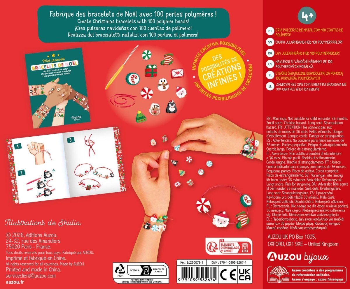 Mes jolis bijoux - Mes premiers bracelets de Noël -Art & bricolage- Boutique LeoLudo-Auzou