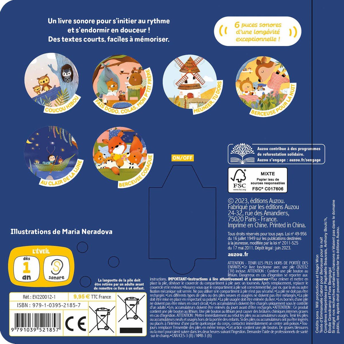 Mes premières berceuses - Livres d'éveil - Boutique LeoLudo - Auzou