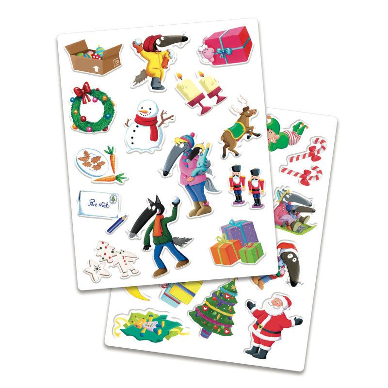 Mes stickers en relief P'tit Loup - Vive Noël! -Livres- Boutique LeoLudo-Auzou