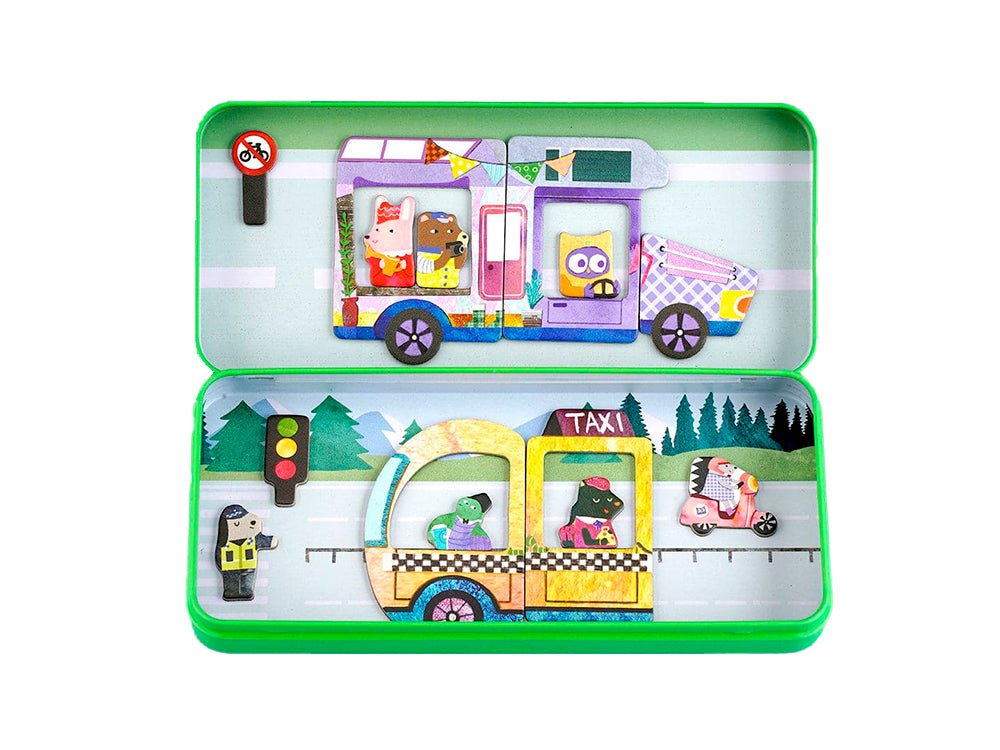 MierEdu - Boîte magnétique Véhicules -Jeux magnétiques- Boutique LeoLudo-MierEdu