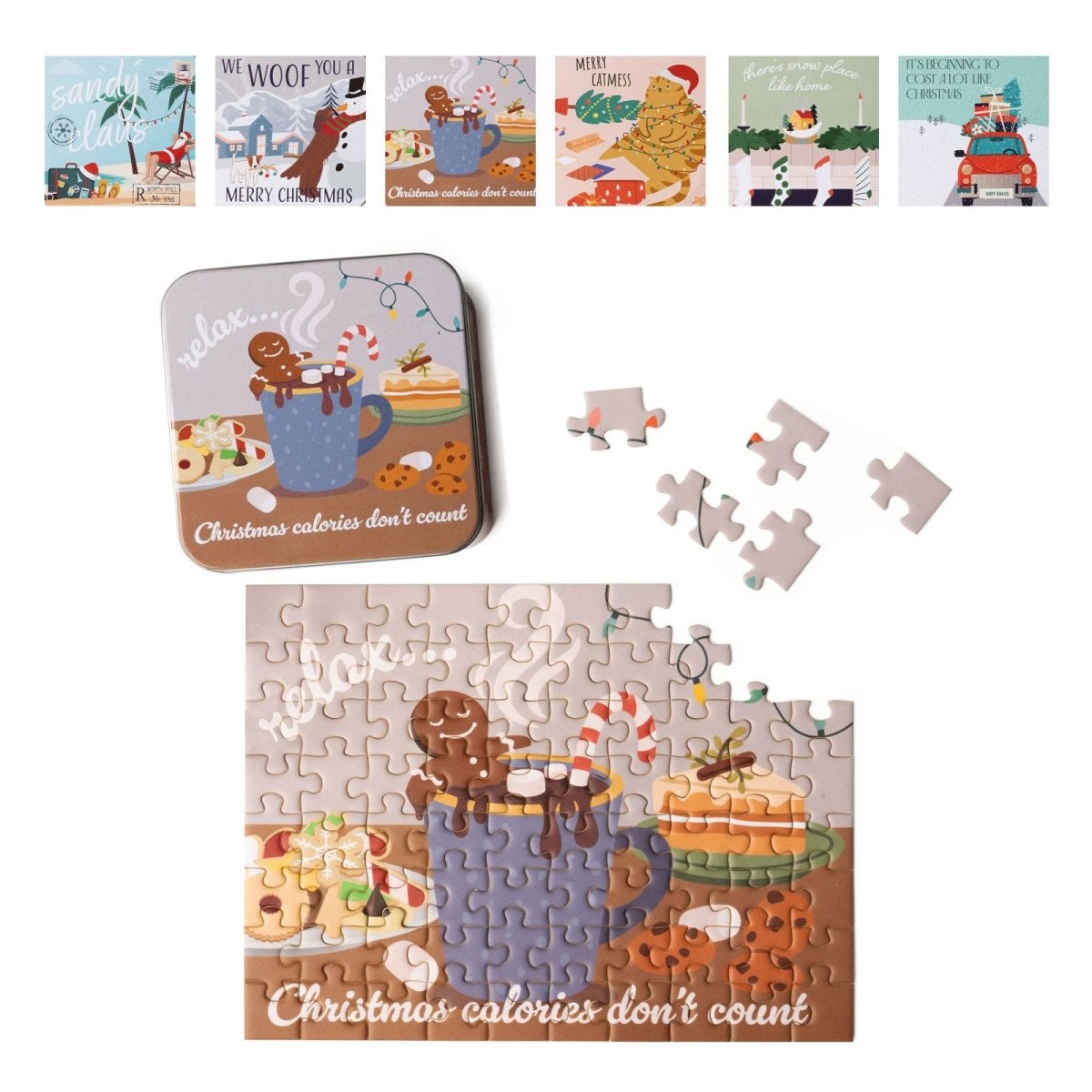 Mini casse-têtes des Fêtes (80 mcx) -Casse-têtes- Boutique LeoLudo-Canadian Gift Concept