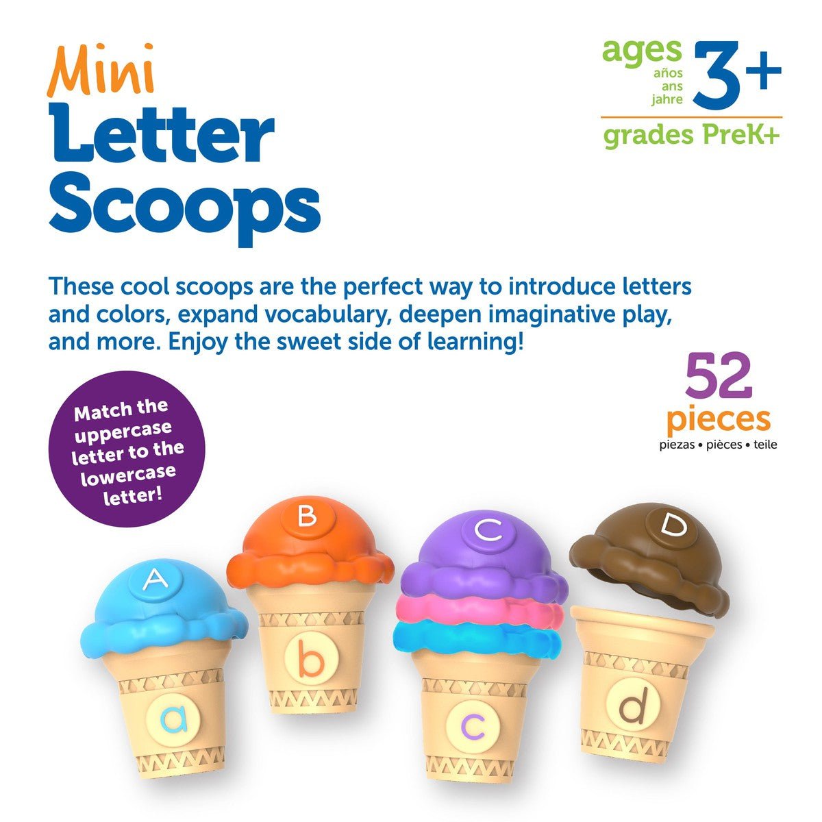 Mini cornets lettres de l'alphabet - Jeux éducatifs - Boutique LeoLudo - Learning Resources