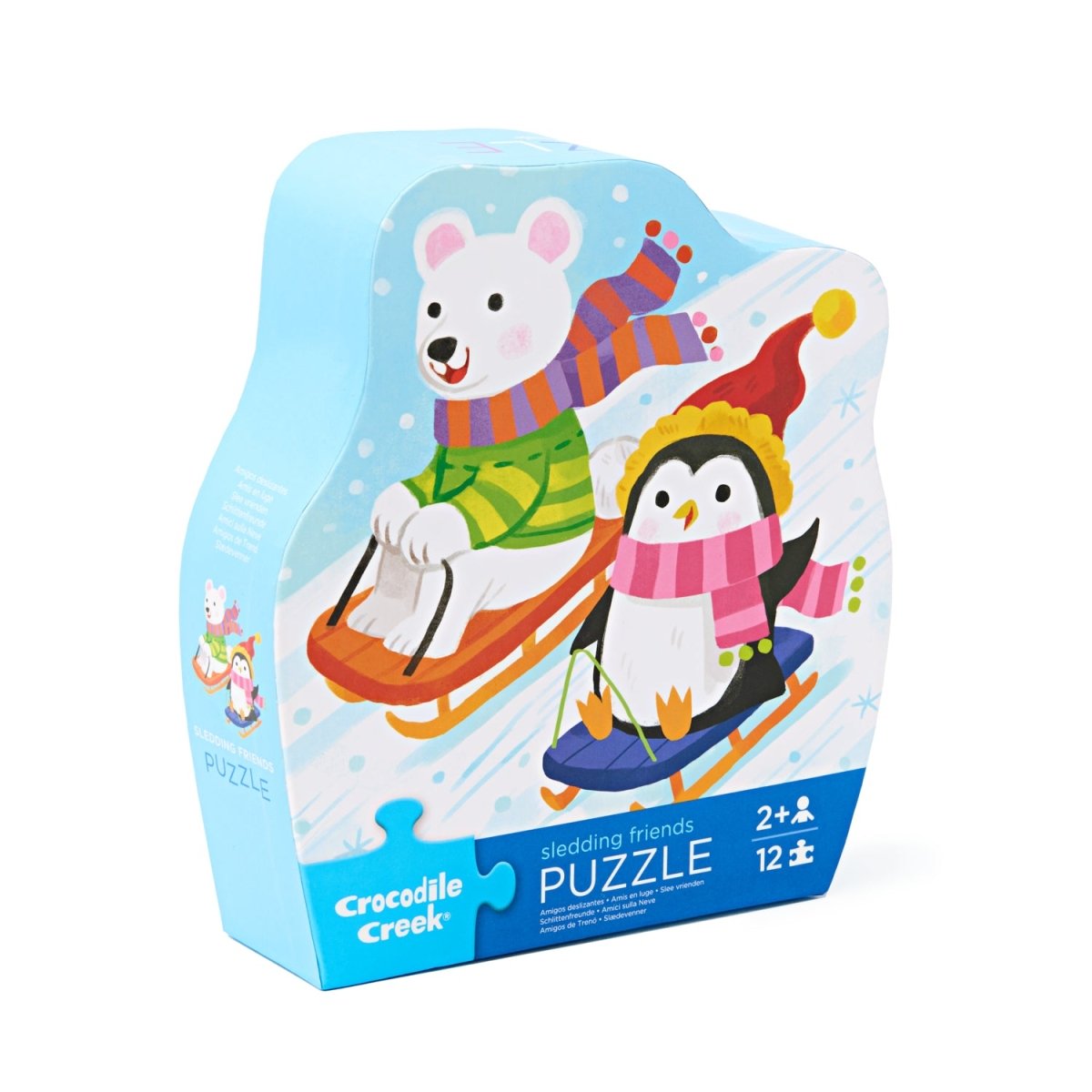 Mini puzzle - Amis en traîneau (12 pcs) -Casse-têtes- Boutique LeoLudo-Crocodile Creek