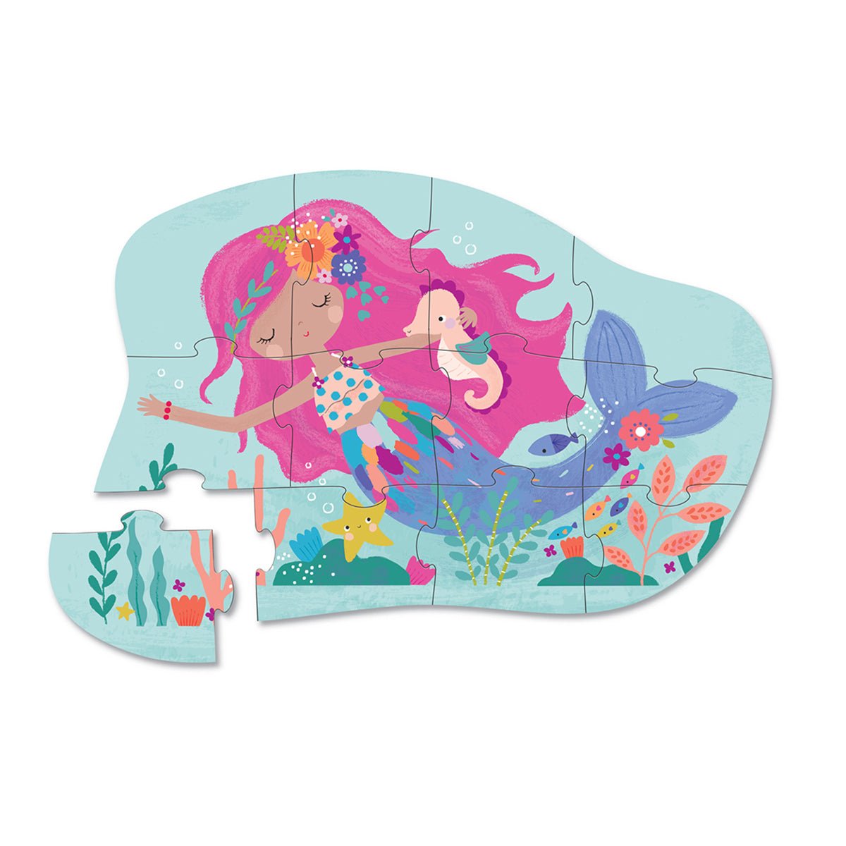 Mini Puzzle - Rêves de sirène (12 pcs) - Casse - têtes - Boutique LeoLudo - Crocodile Creek