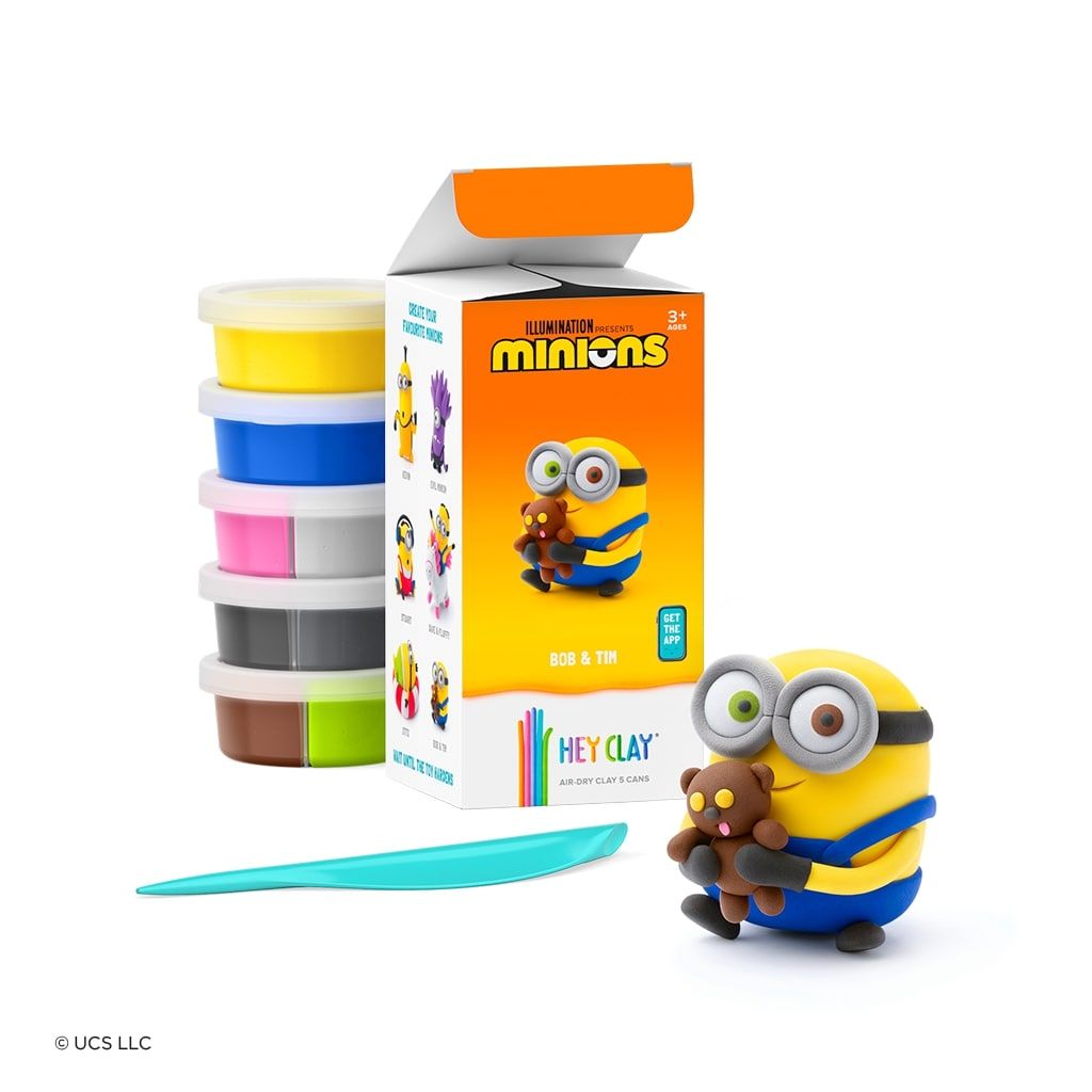 Minions Bob & Tim – Pâte à modeler créative (5 pots) - Art & bricolage - Boutique LeoLudo - Hey Clay