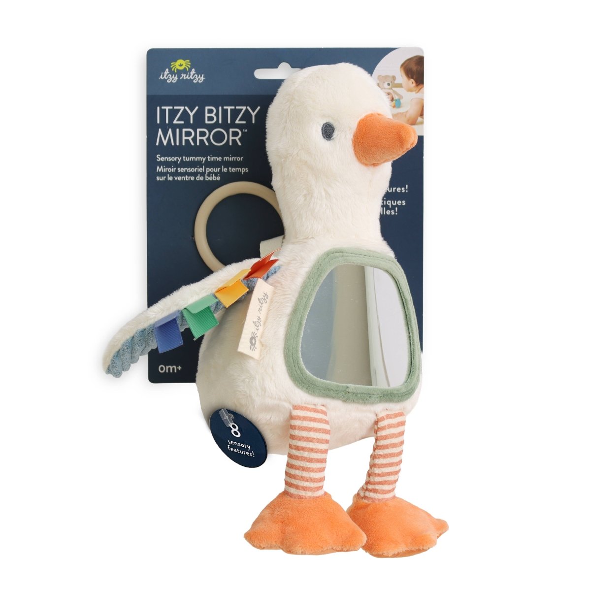 Miroir sensoriel pour le temps sur le ventre - Itzy Ritzy -Jouets d'éveil- Boutique LeoLudo-Itzy Ritzy Canada