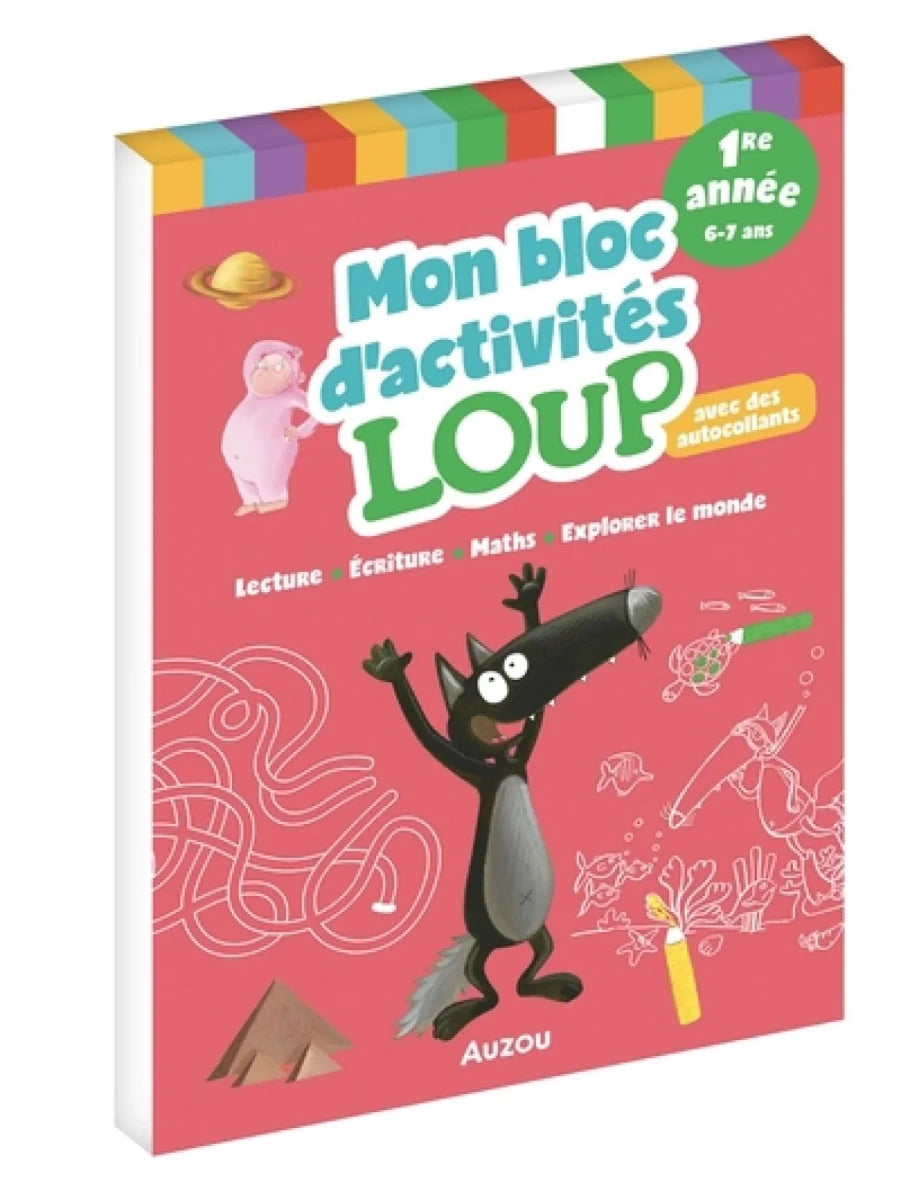 Mon bloc d'activités Loup - 1re année - Cahiers d'activités - Boutique LeoLudo - Auzou