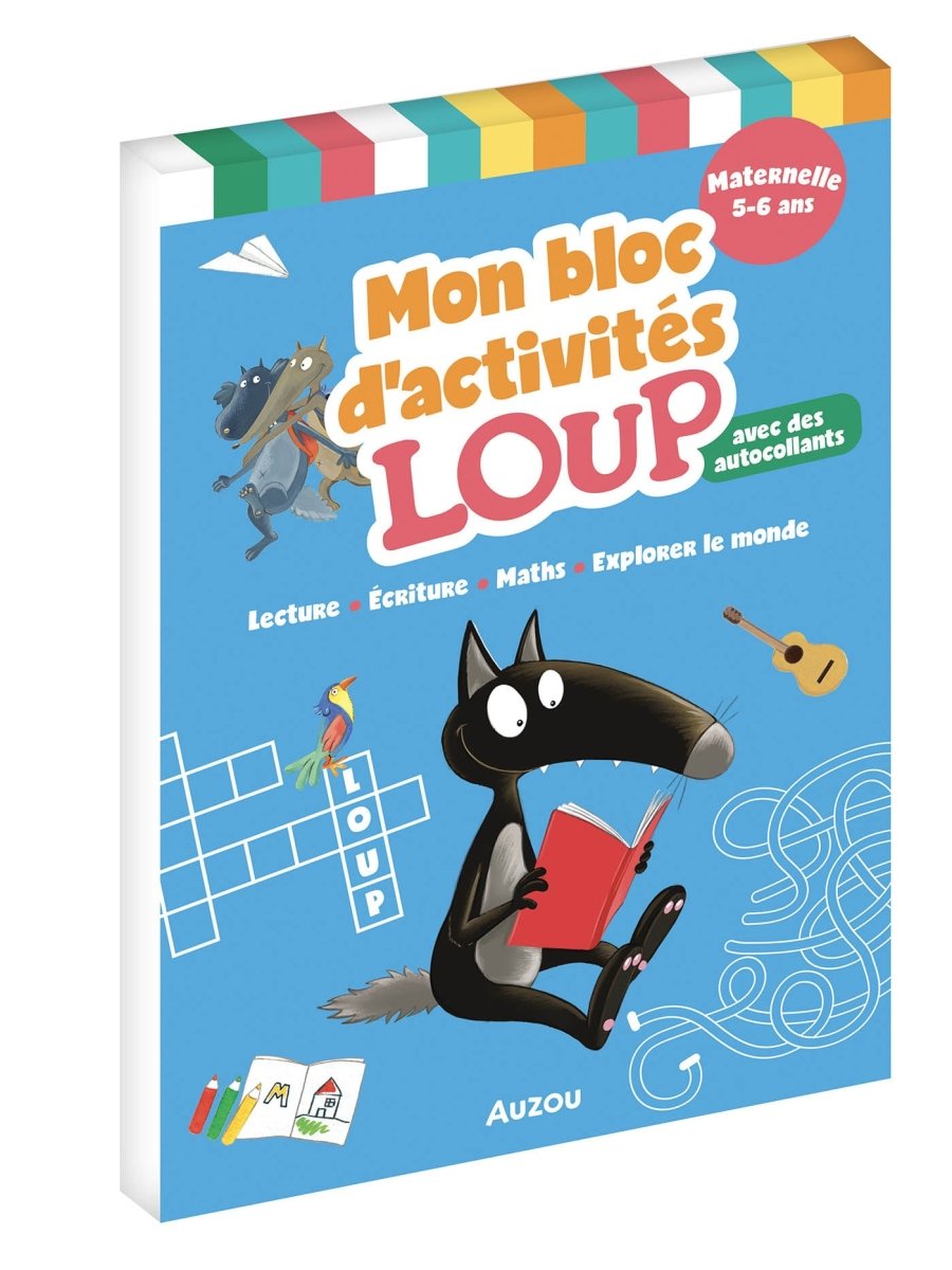 Mon bloc d'activités Loup – Maternelle -Cahiers d'activités- Boutique LeoLudo-Auzou