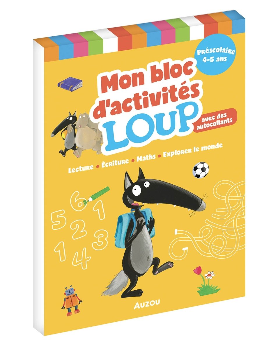 Mon bloc d'activités Loup – Préscolaire -Cahiers d'activités- Boutique LeoLudo-Auzou