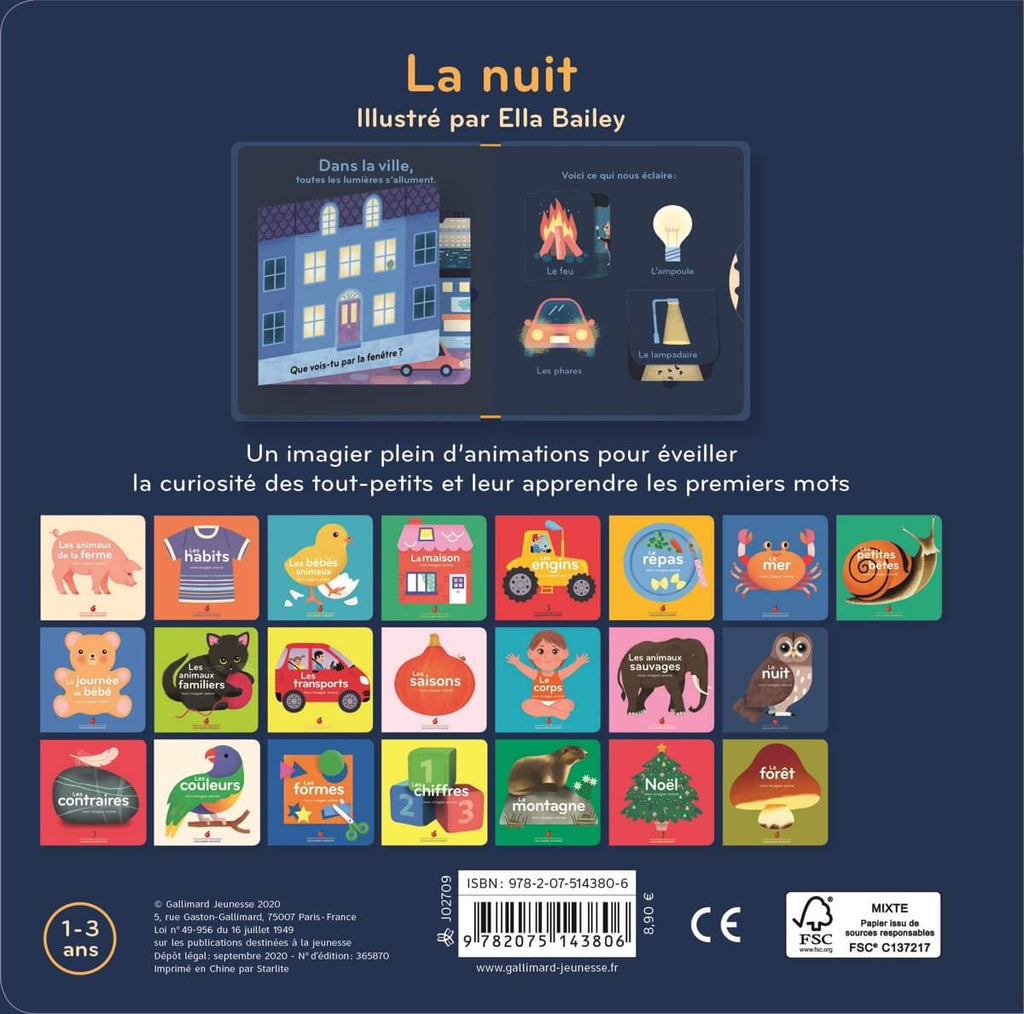 Mon imagier animé: La nuit-Gallimard-Boutique LeoLudo