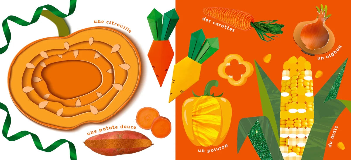 Mon petit livre à toucher : Fruits et légumes - Livres d'éveil - Boutique LeoLudo - Petits Génies
