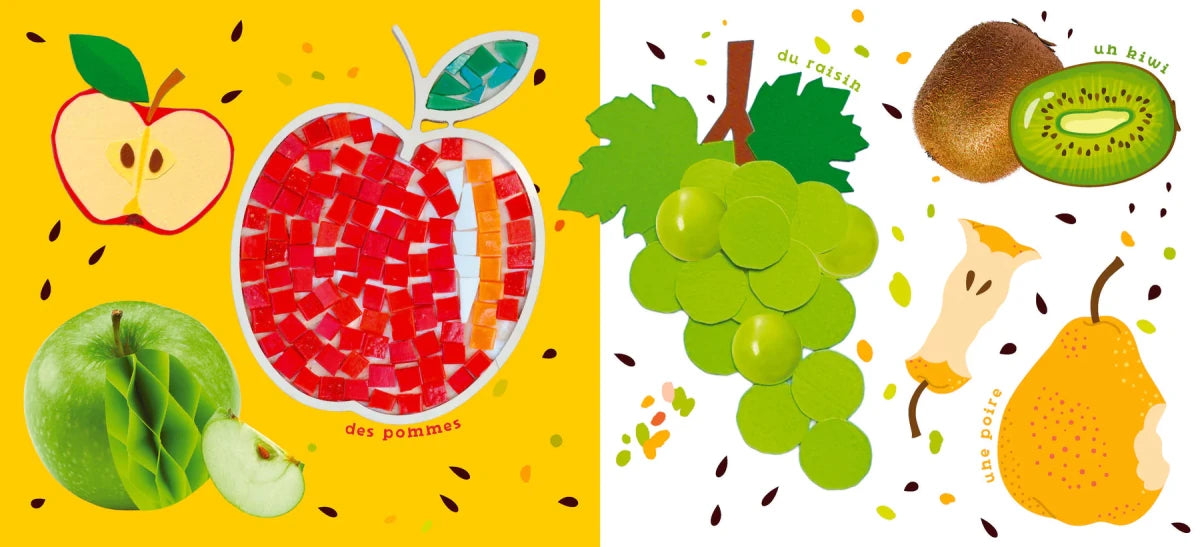 Mon petit livre à toucher : Fruits et légumes - Livres d'éveil - Boutique LeoLudo - Petits Génies