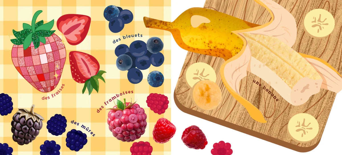 Mon petit livre à toucher : Fruits et légumes - Livres d'éveil - Boutique LeoLudo - Petits Génies