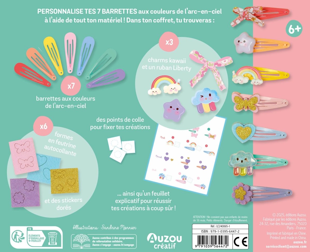 Mon semainier de barrettes arc - en - ciel - Art & bricolage - Boutique LeoLudo - Auzou
