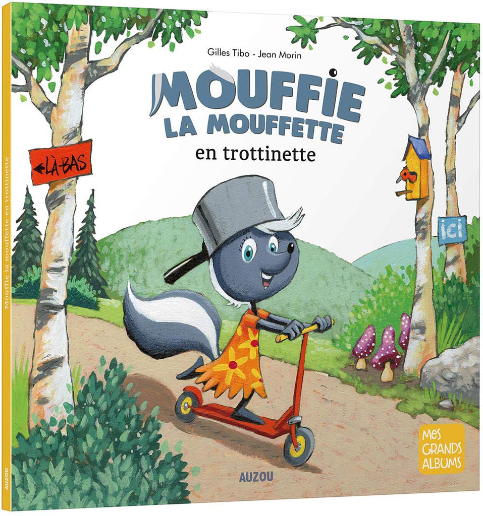 Mouffie la moufette en trottinette-Auzou-Boutique LeoLudo