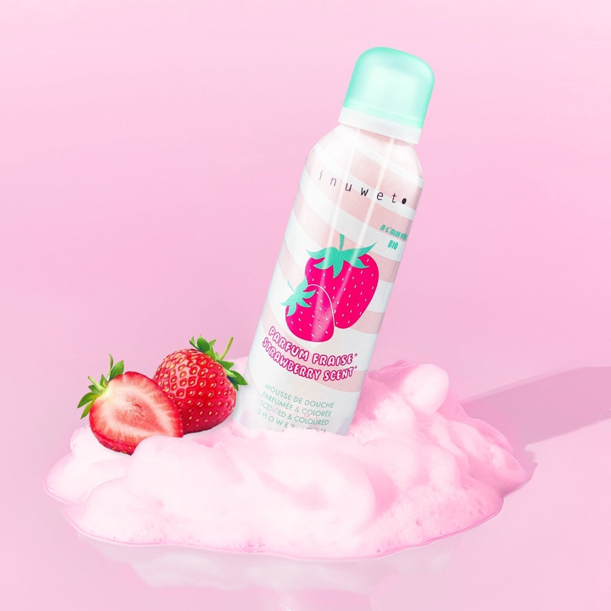 Mousse de douche - Fraise 200ml -Soins et hygiène- Boutique LeoLudo-inuwet