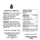 Œuf en chocolat praliné - 150g - Nourriture - Boutique LeoLudo - Chocolat Boréal