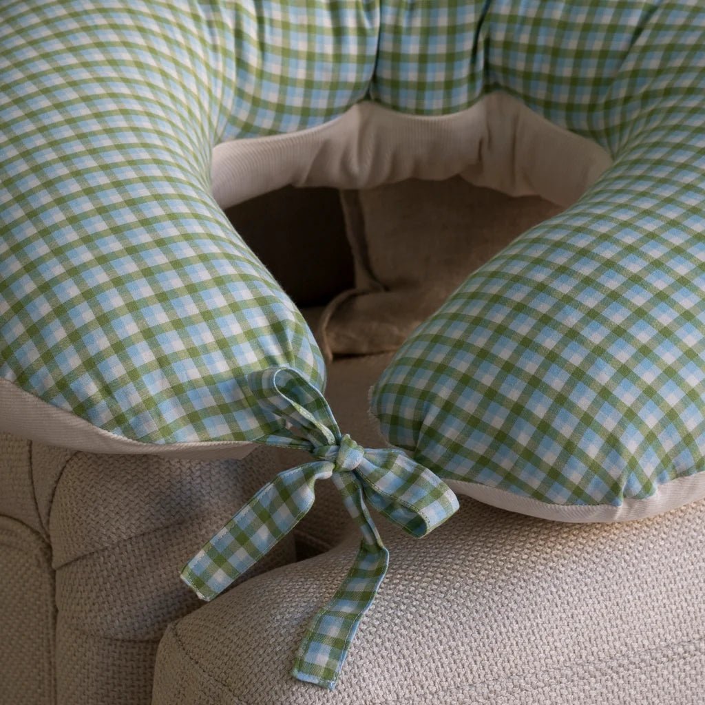 Oreiller d'allaitement Greenhouse Gingham -Allaitement- Boutique LeoLudo-Avery Row