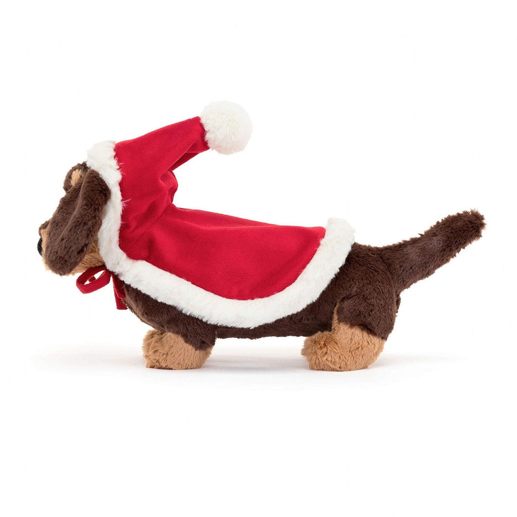 Otto le chien saucisse habillé pour l'hiver-Jellycat-Boutique LeoLudo