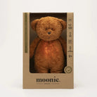 Ourson Caramel Moonie – Peluche sonore biologique avec veilleuse - Jouets d'éveil - Boutique LeoLudo - moonie