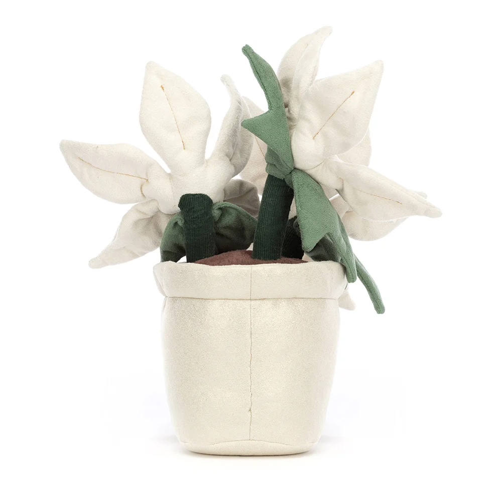 Peluche Amuseable - Pot de fleurs Poinsettia dorée (10")-Jellycat-Boutique LeoLudo